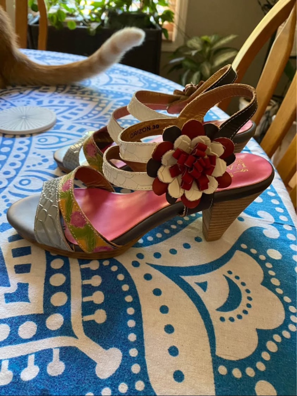 L’Artiste Spring Step Floral Leather Slingback Sandals - Women